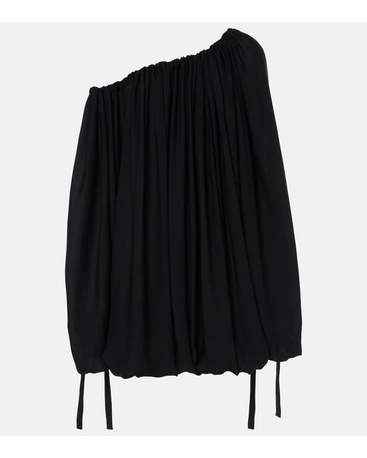 Khaite Black Nash Silk Minidress