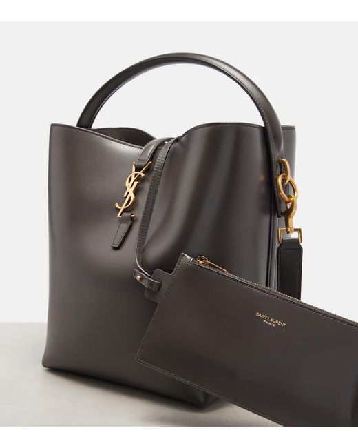 Saint Laurent Black Bucket Bag Le 37 Cassandre Aus Leder
