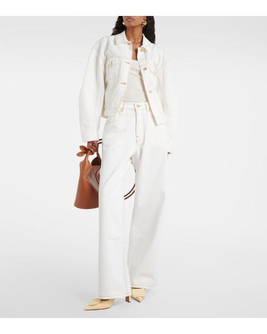 Jacquemus White La Veste De-nîmes Denim Jacket