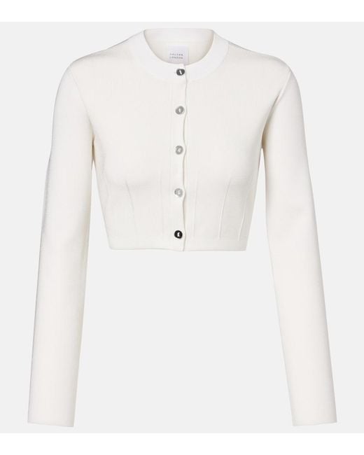 Galvan Blue Atalanta Cropped Cardigan