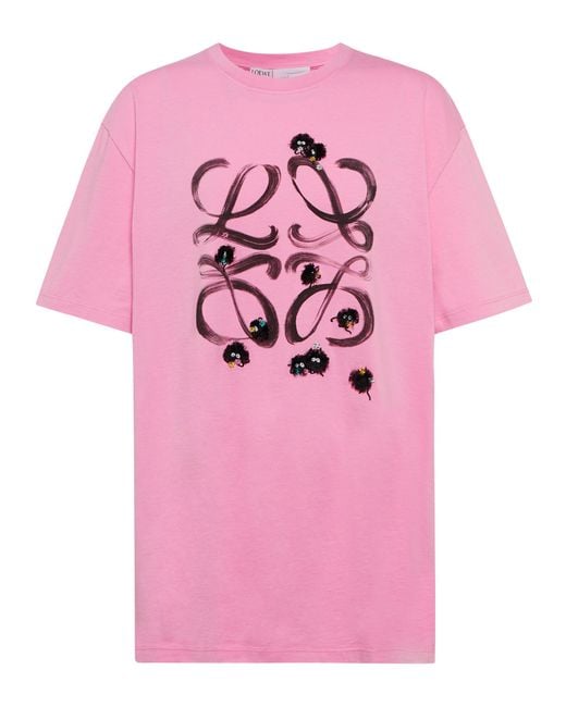 Loewe Pink X Spirited Away Susuwatari Cotton T-shirt