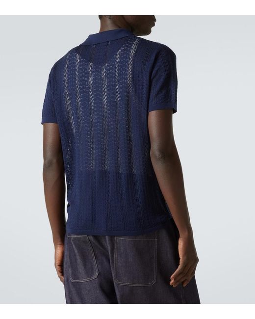 King & Tuckfield Blue Knitted Wool Shirt for men