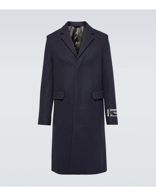 Acne Mantel aus einem Wollgemisch in Blue für Herren