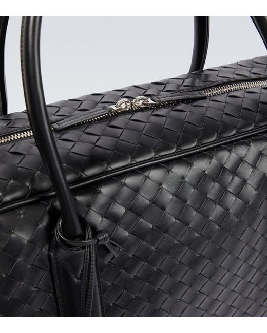 Bottega Veneta Black Getaway Large Intrecciato Duffel Bag for men