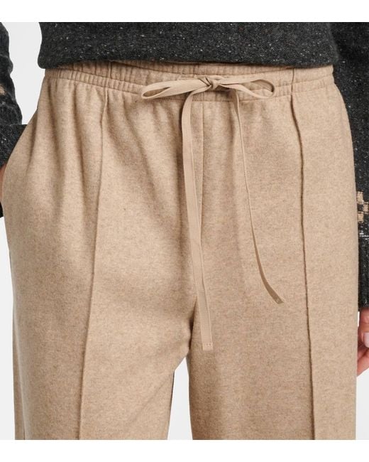 Vince Natural Wool-Blend Wide-Leg Pants