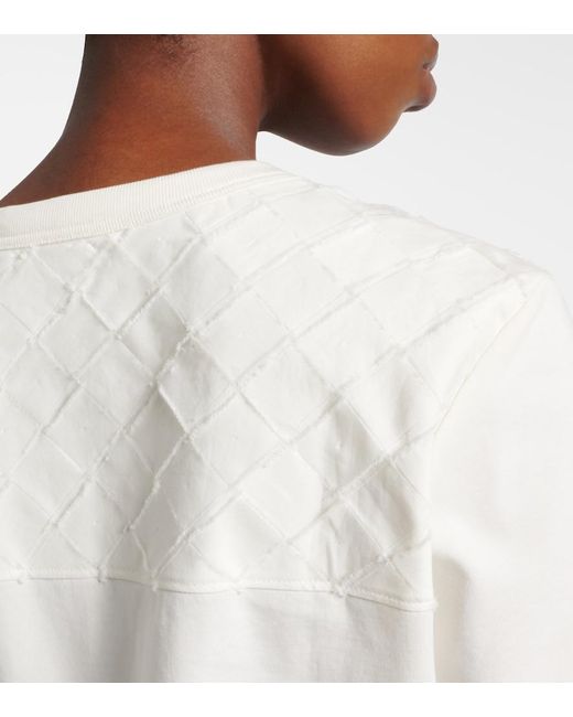 Bottega Veneta White Intrecciato Cotton Jersey T-Shirt
