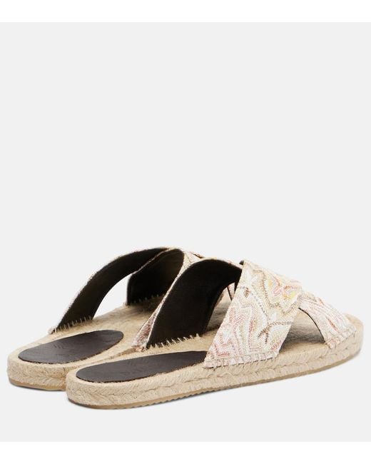 Missoni Natural Harlow Lame Espadrille Sandals