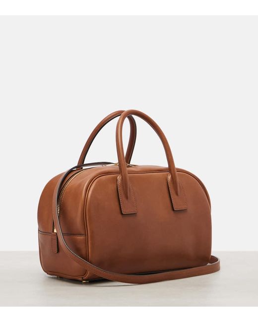 Saint Laurent Brown Sac De Jour Boston Small Leather Tote Bag