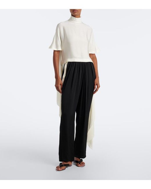 Alaïa White Asymmetric Cady Top