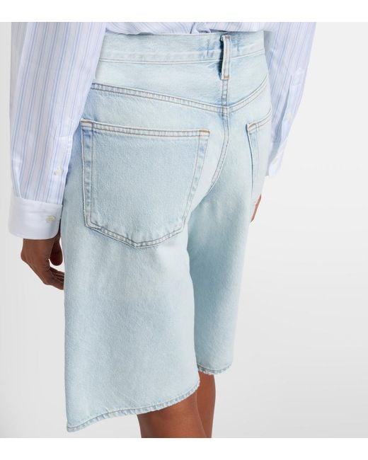 Agolde Blue Ramona Denim Bermuda Shorts