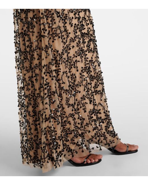 Johanna Ortiz Natural Reinvention Embellished Mesh Gown