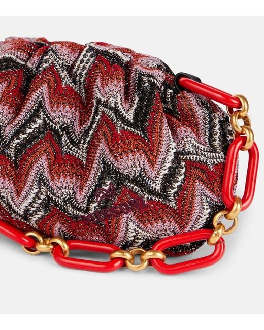 Missoni Red Schultertasche Medium Aus Haekelstrick