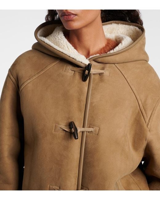 Yves Salomon Brown Reversible Leather And Shearling Jacket