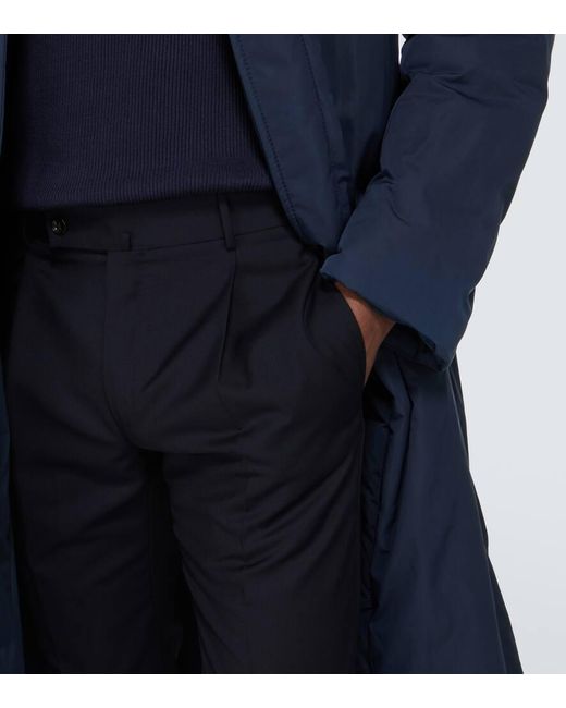 Pantaloni slim in lana vergine di Incotex in Blue da Uomo