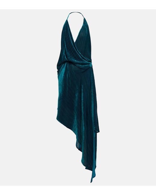 Petar Petrov Blue Asymmetric Midi Dress