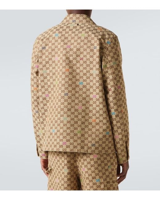 Gucci Natural Gg Canvas Jacket for men