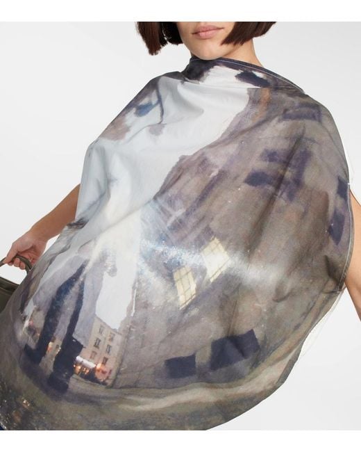 MM6 by Maison Margiela Gray Printed Cotton Top