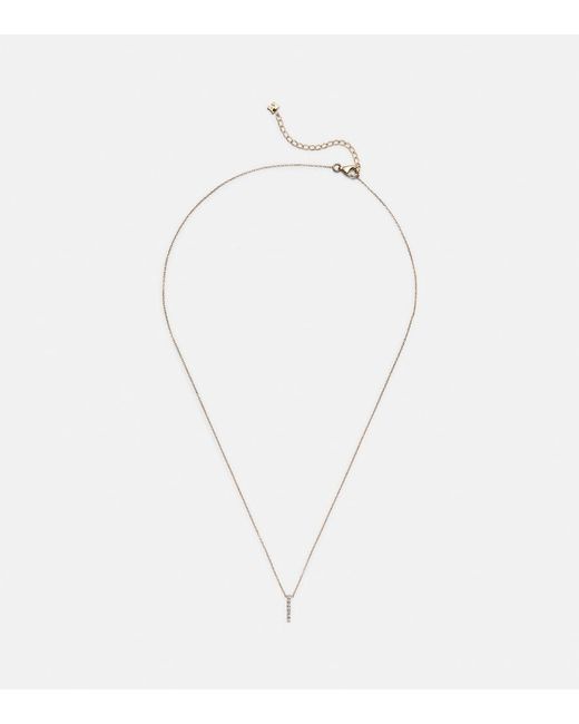 Mateo White 14Kt La Barre Necklace With Diamonds
