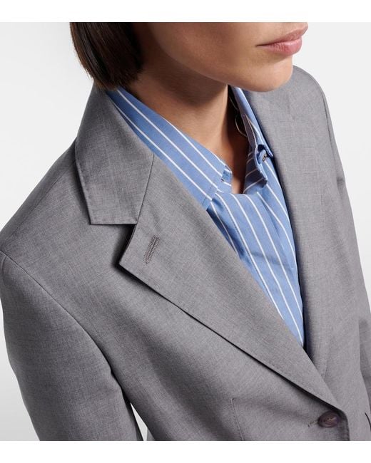 Max Mara Gray Circense Virgin Wool Blazer