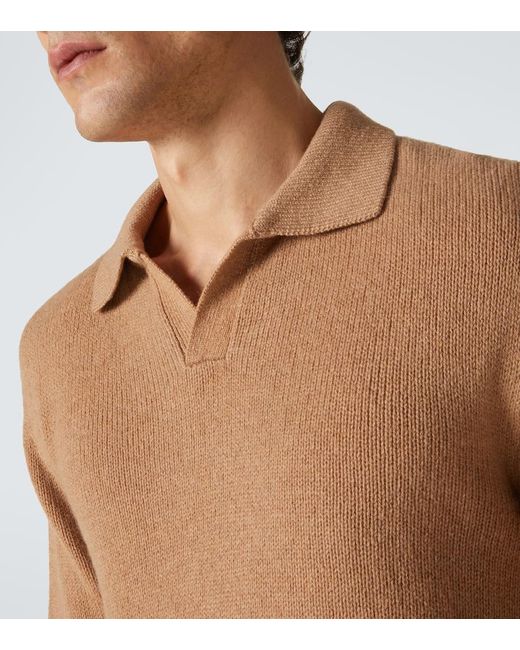 Thom Sweeney Polopullover Aus Kaschmir in Brown für Herren