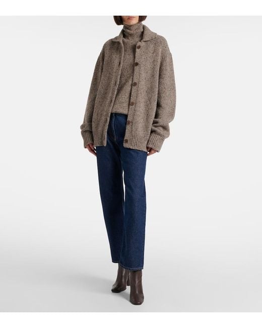 The Row Brown Mona Leather Ankle Boots