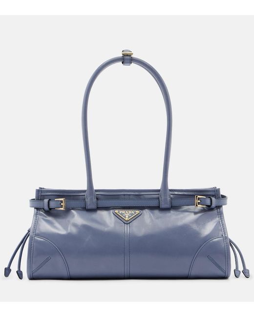 Prada Blue Bonnie Medium Leather Shoulder Bag