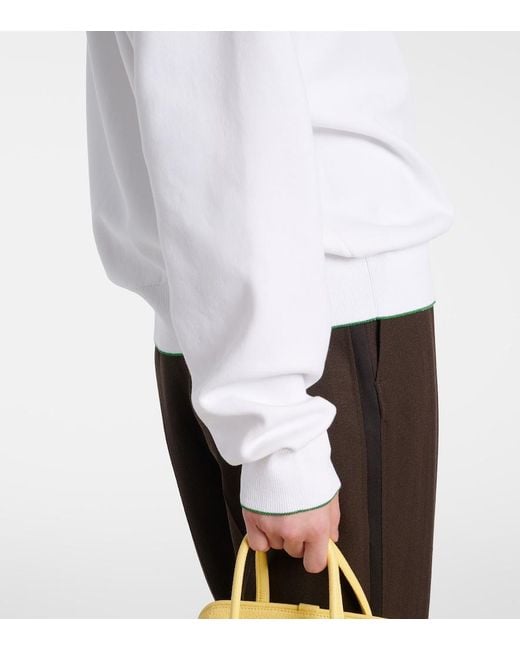 Jacquemus White Vince Embroidered Cotton-Blend Sweatshirt