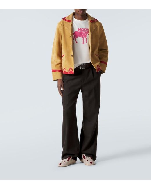 Bode Pink Printed Cotton Jersey T-Shirt for men