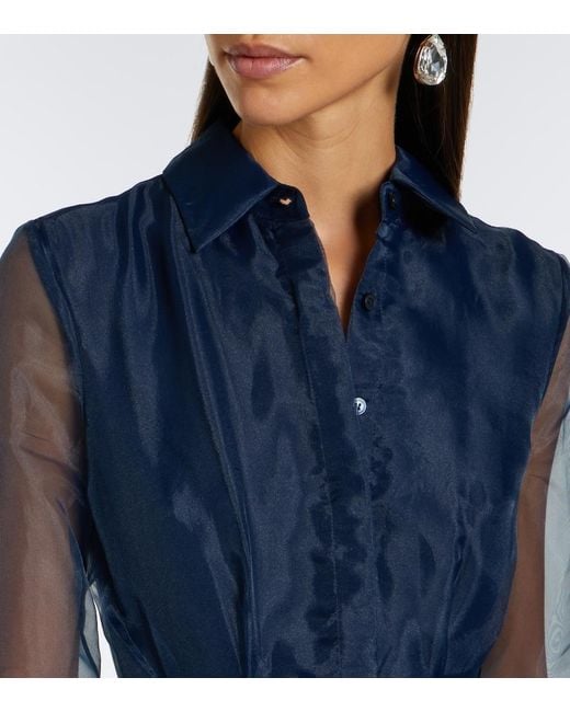 Jonathan Simkhai Blue Montgomery Shirt Dress
