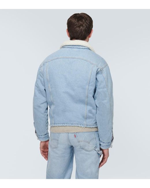 ERL Jeansjacke mit Faux Fur in Blue für Herren