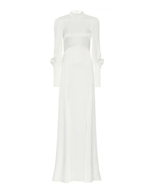 Temperley London White Eleanor Crêpe-satin Bridal Gown