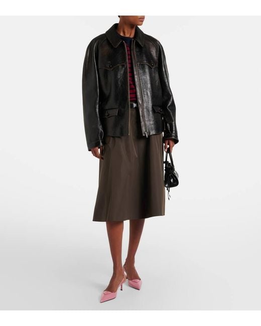 Prada Pink Patent Leather Slingback Pumps