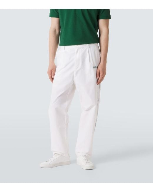 Polo Ralph Lauren White Logo Cotton-Blend Straight Pants for men