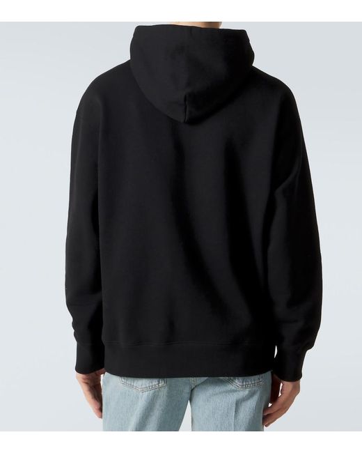 Valentino Black Chez Cotton Jersey Hoodie for men
