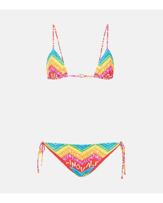 Valentino Red Chevron 24 Bikini