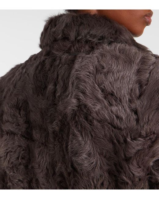 Brunello Cucinelli Brown Shearling Coat