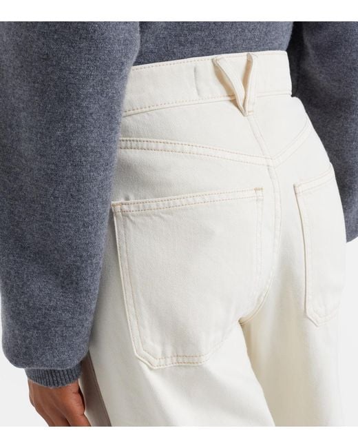 Veronica Beard White Kasey Wide-Leg Jeans