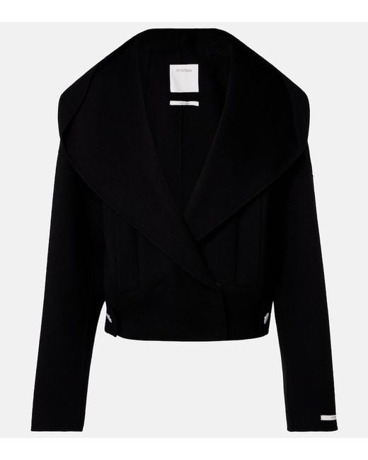 Sportmax Black Double-Breasted Wool Jacket