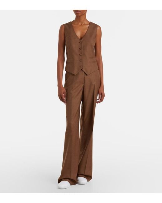 Gabriela Hearst Brown Coleridge Wool And Silk Vest