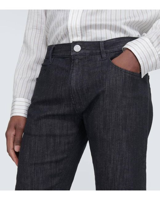 Jeans rectos Giorgio Armani de hombre de color Gray