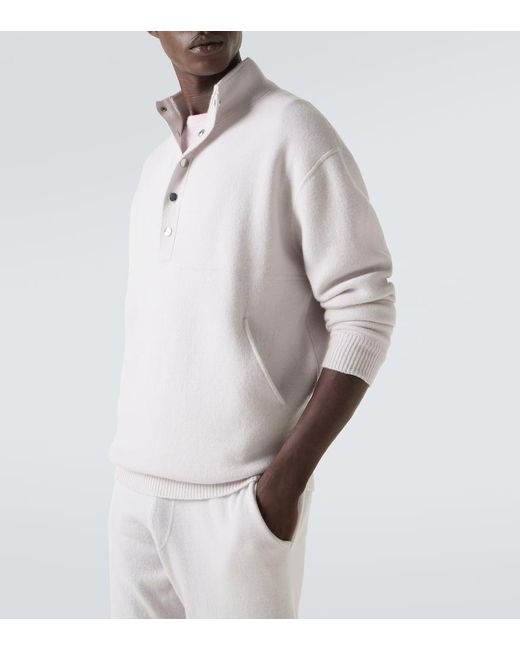 Allude Pullover Aus Wolle Und Kaschmir in White für Herren