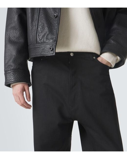 Studio Nicholson Black Marylebone Wide-Leg Jeans for men
