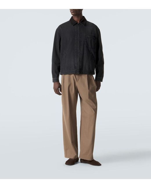 The Row Natural Tibor Cotton And Cashmere Wide-Leg Pants for men