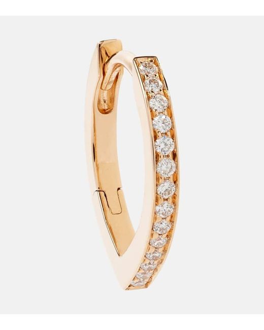 Repossi Metallic Einzelner Ohrring Antifer aus 18kt Rosegold mit Diamanten