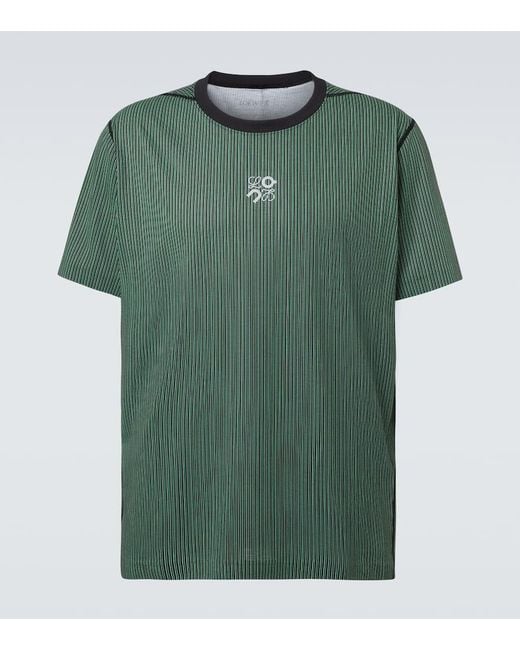 Loewe Green X On Active Woven T-Shirt for men