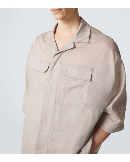Rick Owens Natural Magnum Tommy Cotton Shirt for men