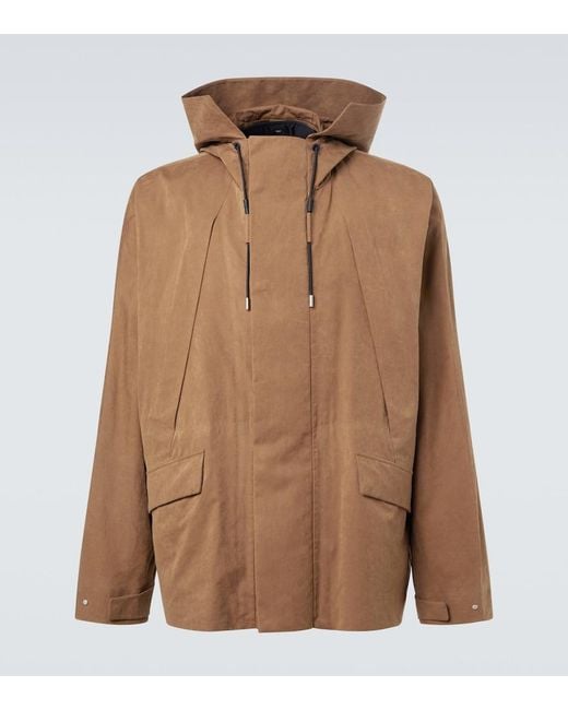 Loewe Brown X On Hooded Technical Jacket for men