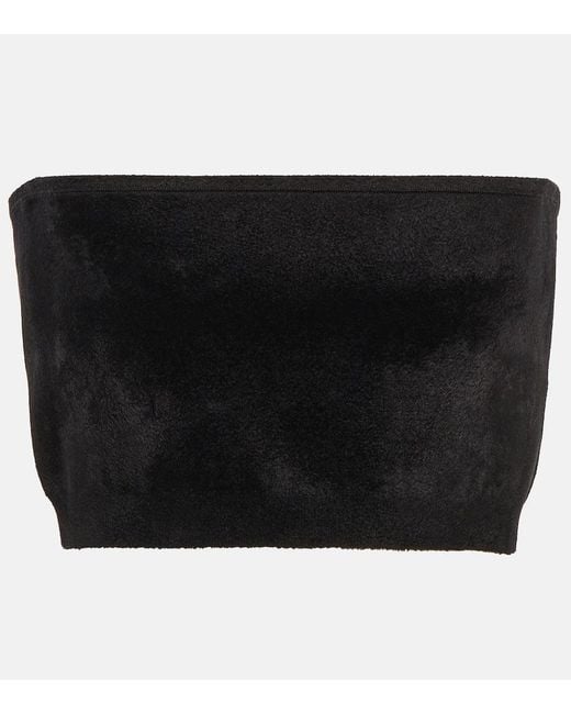 Alaïa Black Velvet Bandeau Top