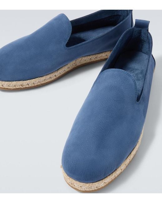 Ancient Greek Sandals Blue Nomas Leather Espadrilles for men