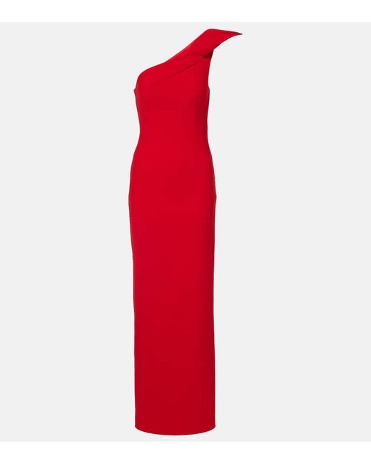 Roland Mouret Women's Red One-Shoulder Crepe Gown Roland Mouret Women's Red One-Shoulder Crepe Gown
